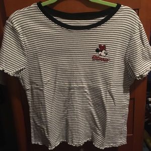 Minnie Mouse striped ringer tee